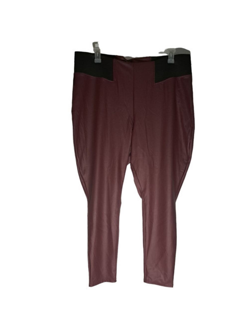 simply vera brown imitation leather  pants size‎ 2X